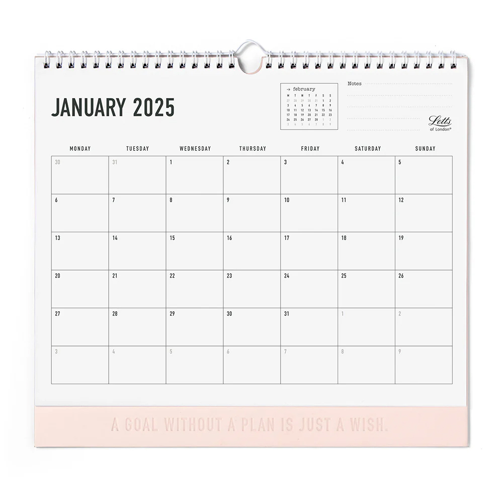 Letts Conscious 2025 Wall Calendar